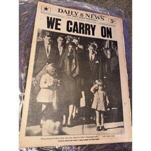 New York Daily News November 26, 1963 JFK Funeral "WE CARRY ON" John Jr. Salutes